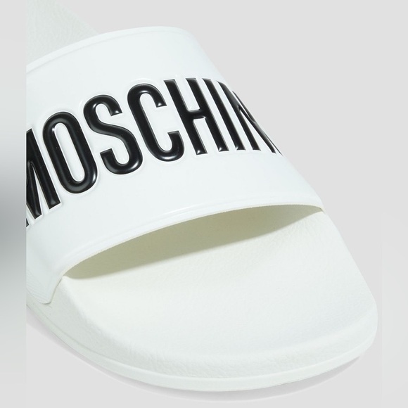 FINAL DROP/Sale!!  Moschino logo rubber slides NWB - Picture 3 of 9